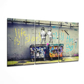 Protest - Banksy Glass Art.